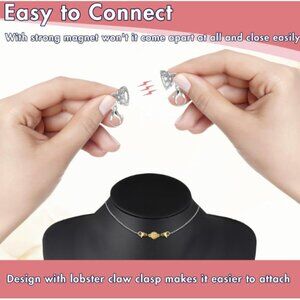 Magnetic Necklace Clasp Extender Lobster Closure Gold or Silver 1pc